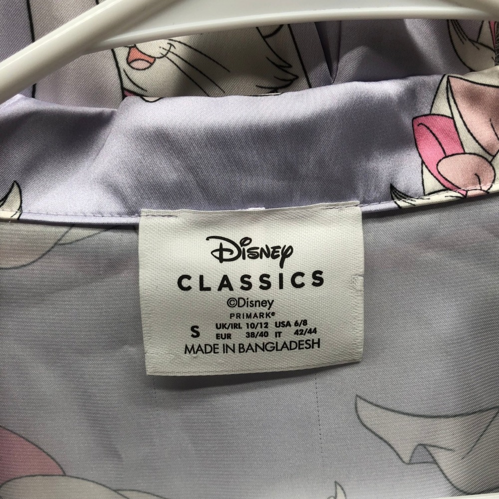 Disney Primark Marie Aristocats Pajama Set Womens Small Purple Satin Shorts - Picture 4 of 13